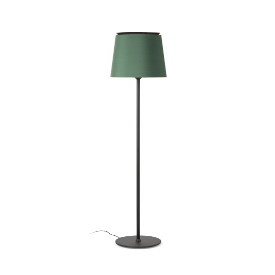 Lampara de pie Savoy negro+verde Faro